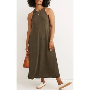 Madewell size M midi olive green dress